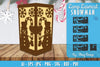 Snowman Lamp Lasercut SVG Bundle