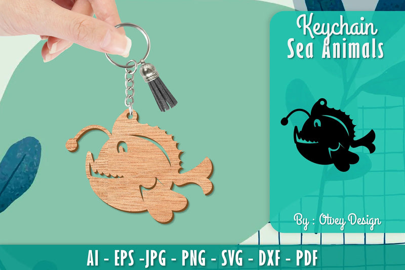 Keychain Sea Animals Lasercut SVG Bundle 9 - CraftNest - Digital Crafting and Art