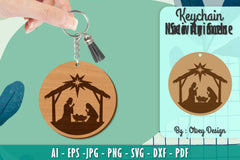 Nativity Scene Keychain Laser Cut SVG Bundle 6 - CraftNest - Digital Crafting and Art