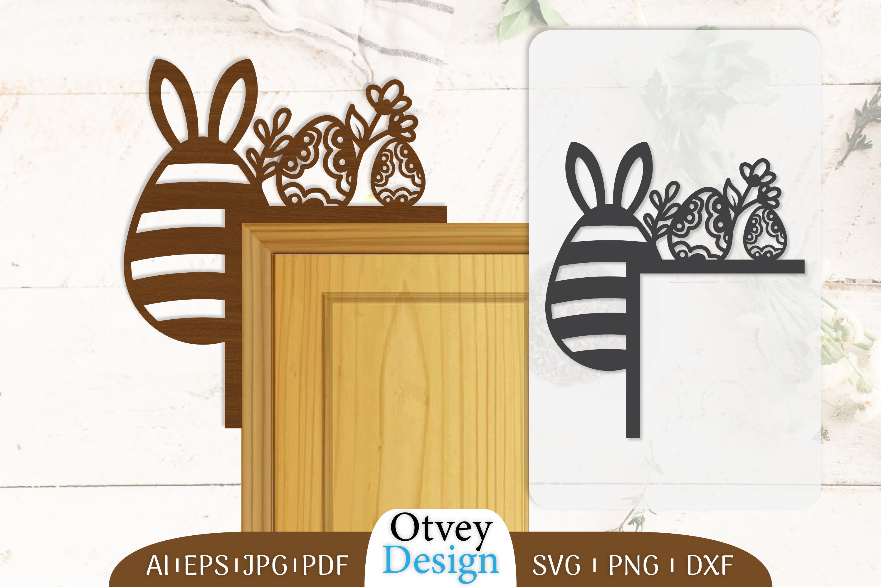 Door Corner Happy Easter Egg Lasercut SVG Bundle 6 - CraftNest - Digital Crafting and Art