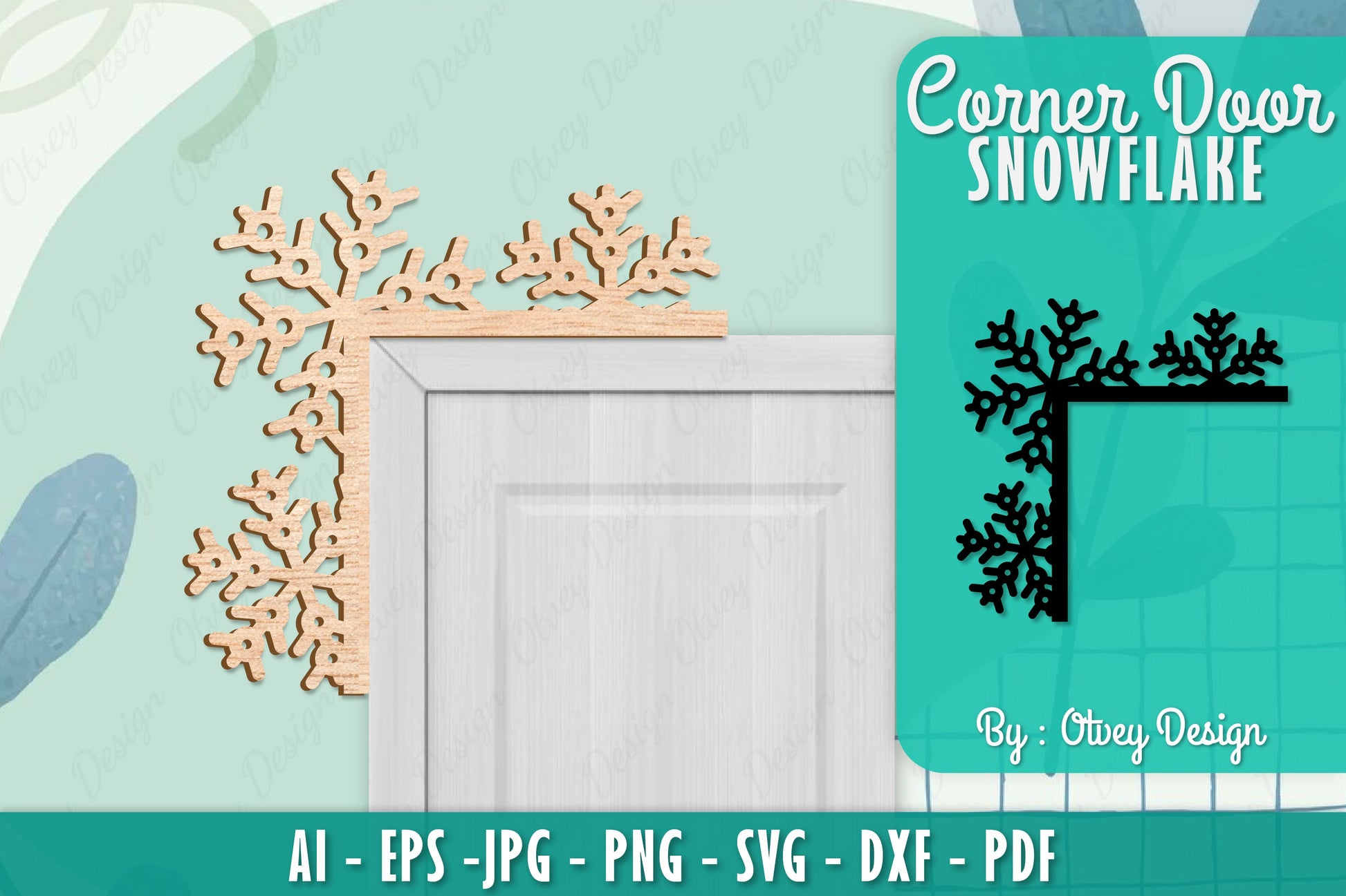 Snowflake Corner Door SVG Bundle 13 - CraftNest - Digital Crafting and Art