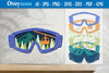 Mountain Scene Goggles Layered Lasercut SVG Bundle