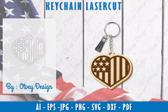 4th of July Keychain SVG Bundle 18 - CraftNest - Digital Crafting and Art