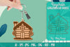 Gingerbread House Keychain Laser Cut SVG Bundle