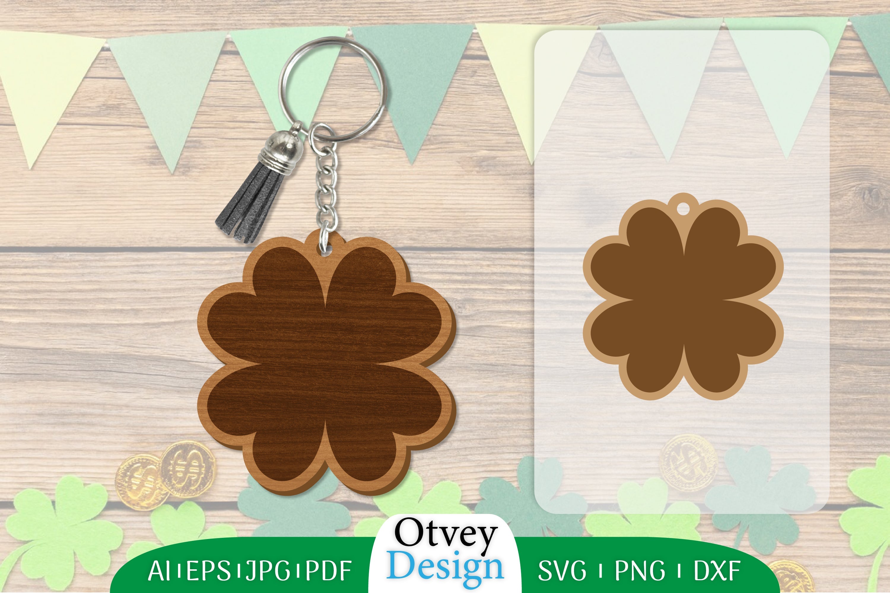 St Patrick's Day Keychain Lasercut SVG Bundle 5 - CraftNest - Digital Crafting and Art