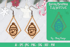 Christmas Earrings SVG Bundle 44 - CraftNest - Digital Crafting and Art