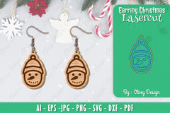 Christmas Earrings SVG Bundle - CraftNest - Digital Crafting and Art