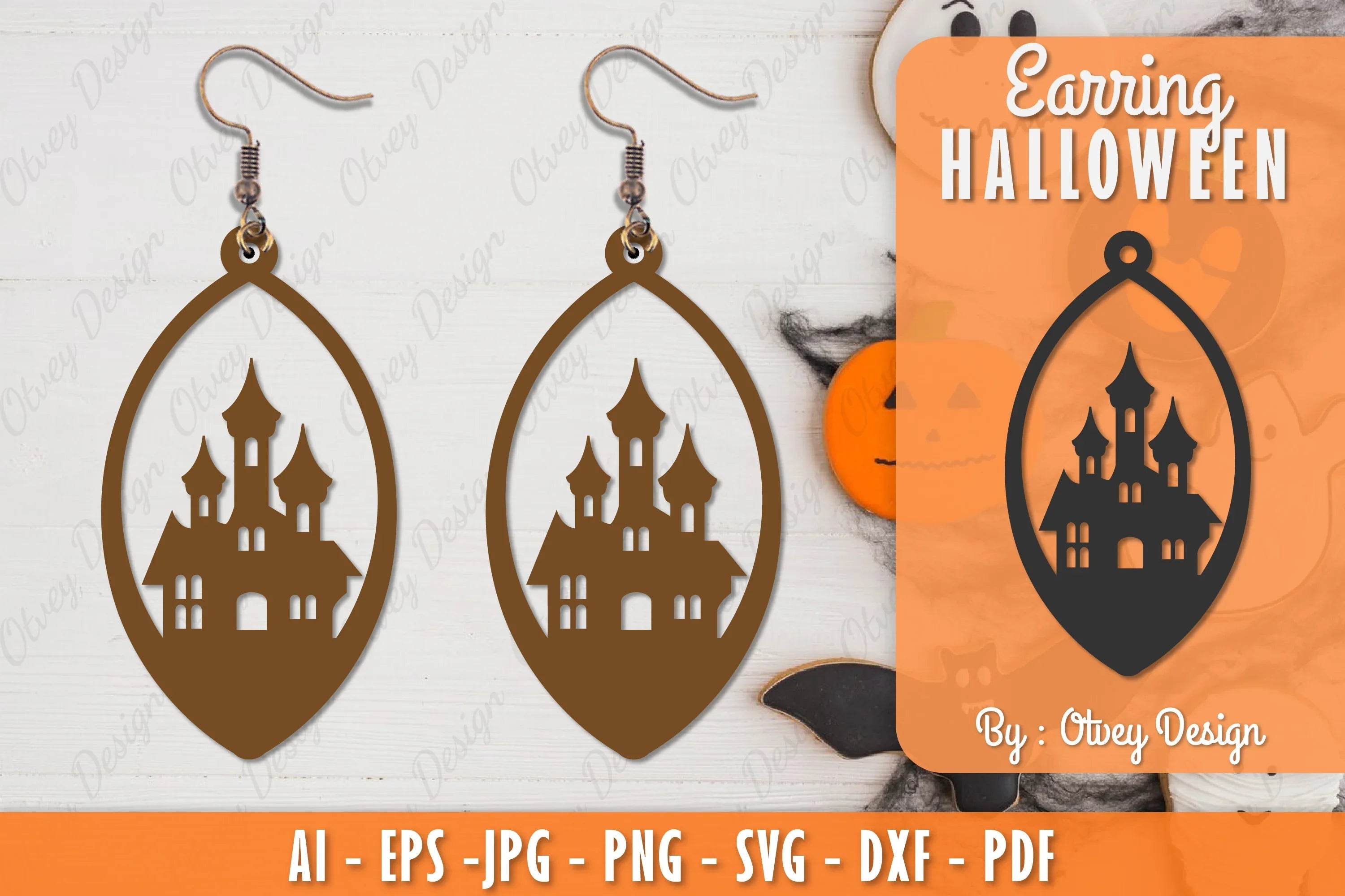 Earring Halloween Lasercut SVG Bundle 171 - CraftNest - Digital Crafting and Art