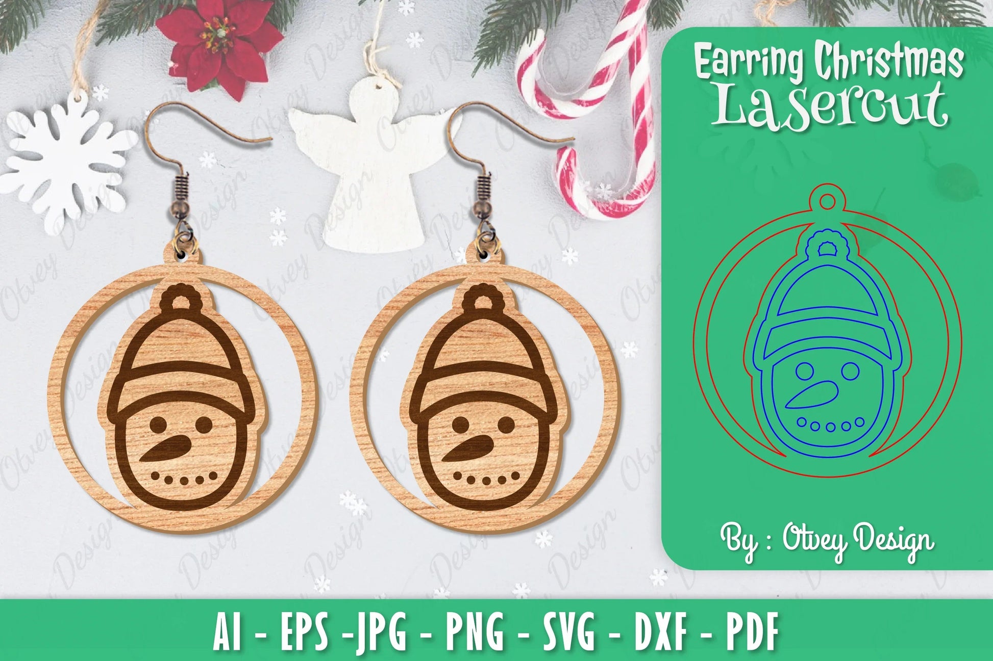 Christmas Earrings SVG Bundle - CraftNest - Digital Crafting and Art
