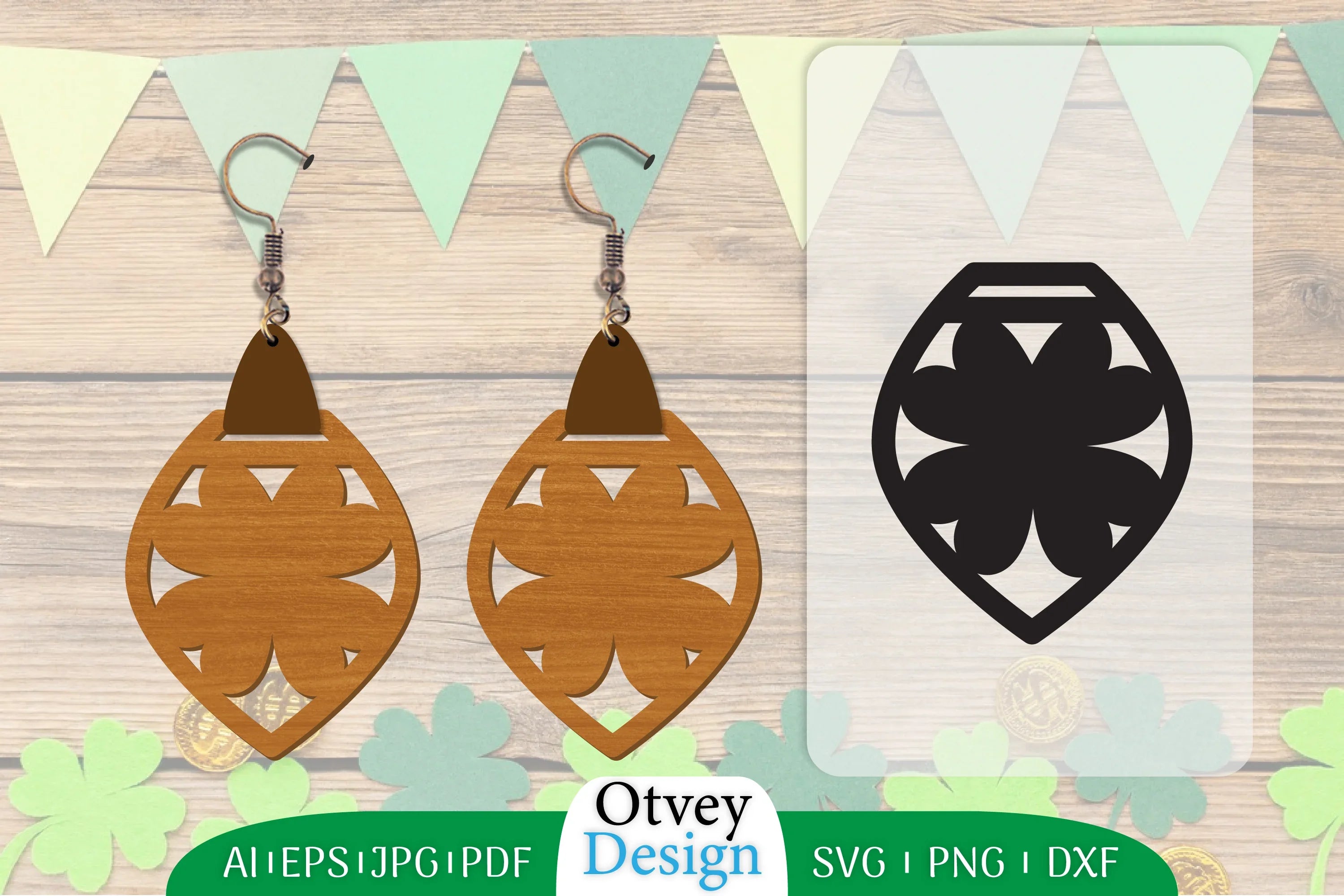 Earring St Patrick's Day Lasercut SVG Bundle 5 - CraftNest - Digital Crafting and Art