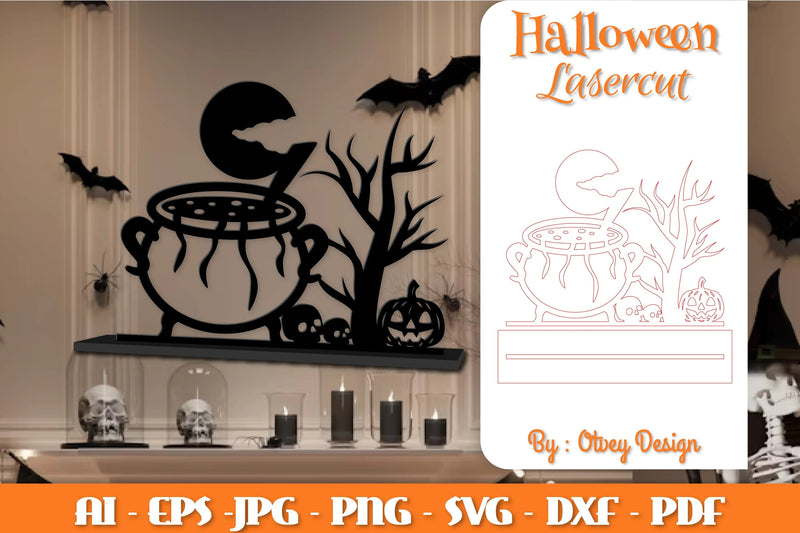Halloween Decorations Lasercut SVG Bundle - CraftNest - Digital Crafting and Art