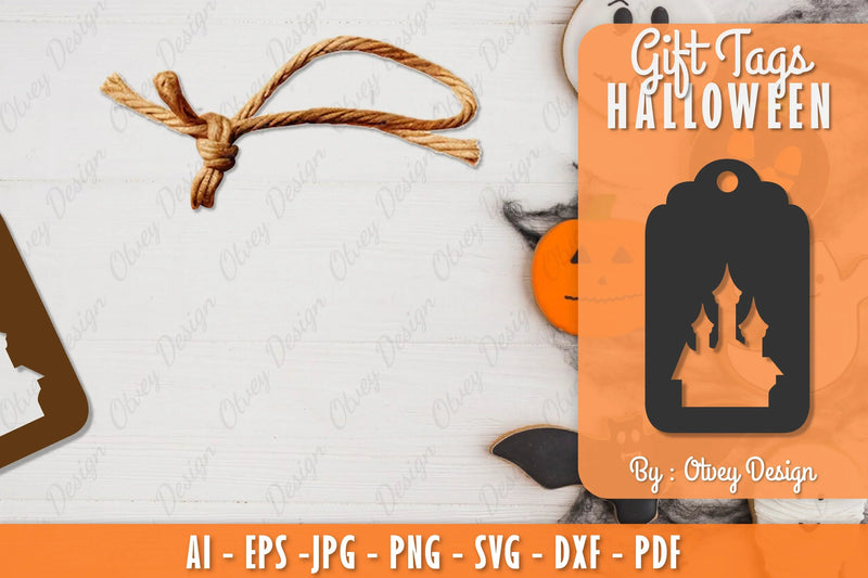 Halloween Gift Tags SVG Bundle 27 - CraftNest - Digital Crafting and Art