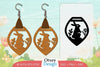 Earring Rabbit Lasercut SVG Bundle