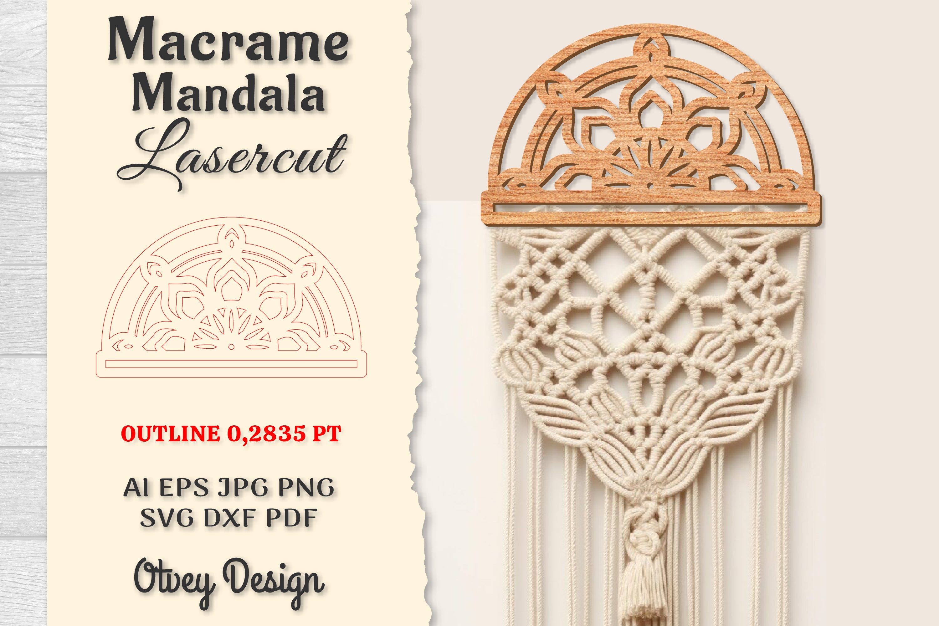 Macrame Frame Mandala Lasercut SVG Bundle 6 - CraftNest - Digital Crafting and Art