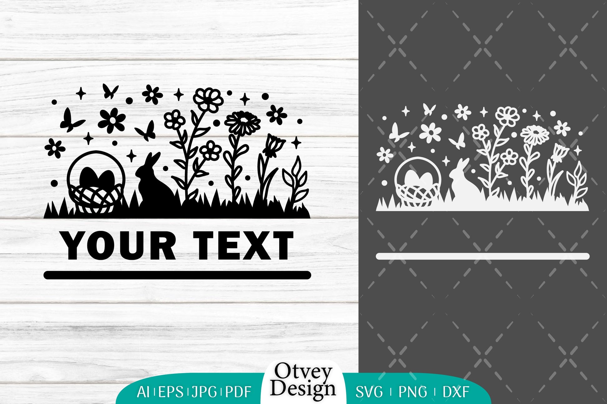 Easter Bunny Garden Scene SVG Bundle 13 - CraftNest - Digital Crafting and Art