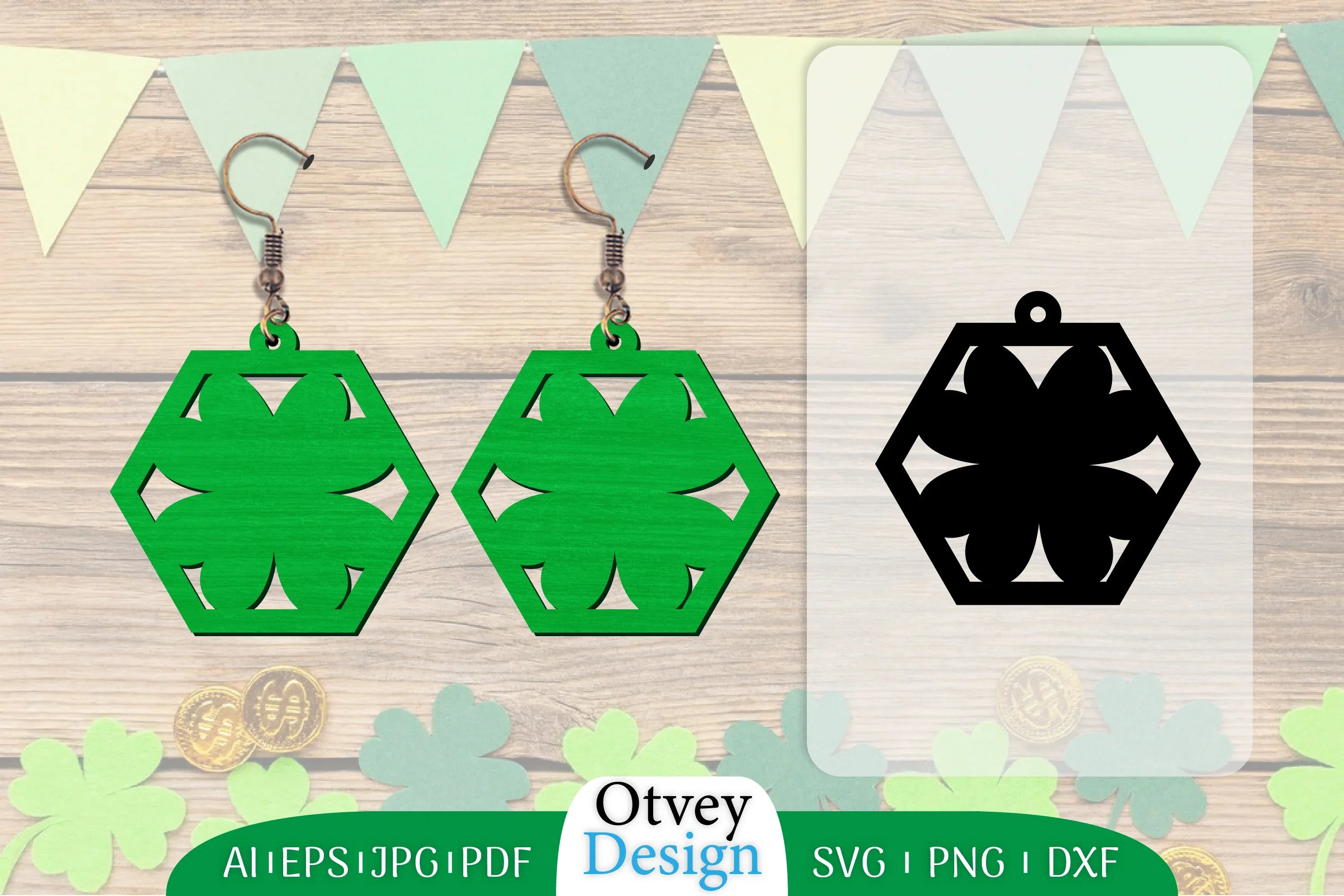 St Patrick's Day Earring Lasercut SVG Bundle 98 - CraftNest - Digital Crafting and Art