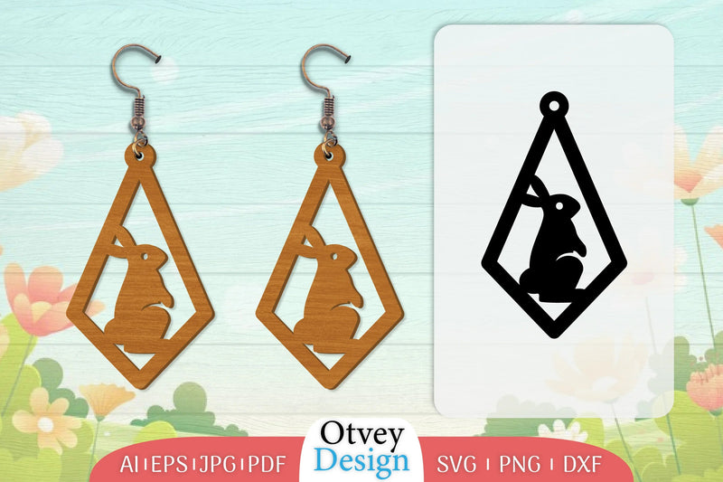 Earring Rabbit Lasercut SVG Bundle - CraftNest - Digital Crafting and Art
