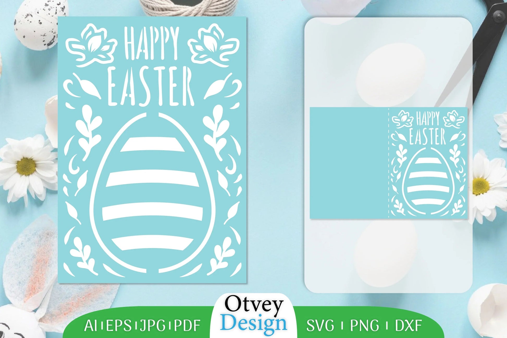 Happy Easter Greeting Card SVG Bundle 9 - CraftNest - Digital Crafting and Art