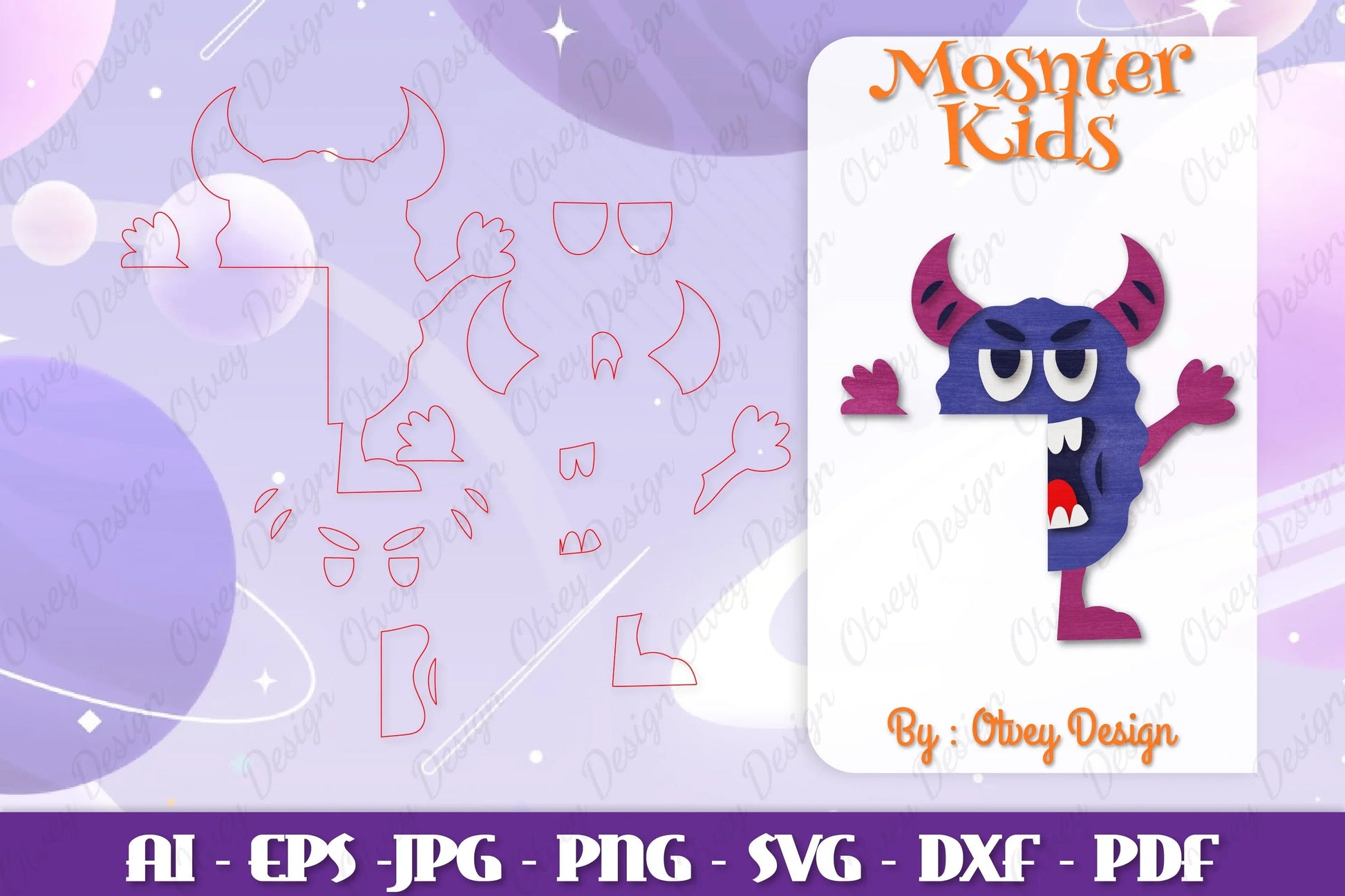 Monster Kids Corner Door Lasercut SVG Bundle 7 - CraftNest - Digital Crafting and Art