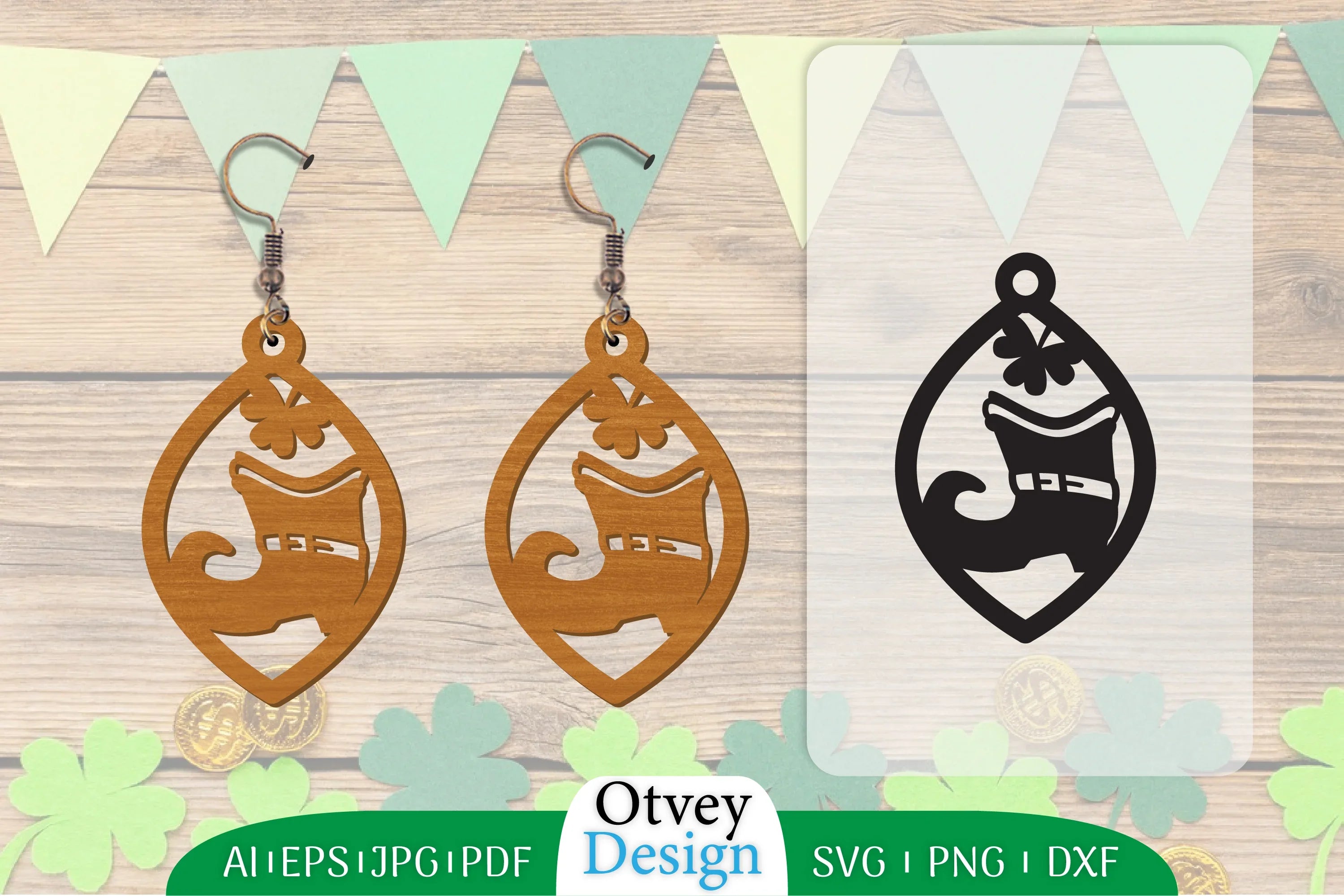St Patrick's Day Earring Lasercut SVG Bundle 55 - CraftNest - Digital Crafting and Art
