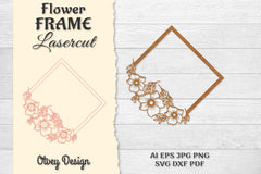 Frame Flower Lasercut SVG Bundle 7 - CraftNest - Digital Crafting and Art