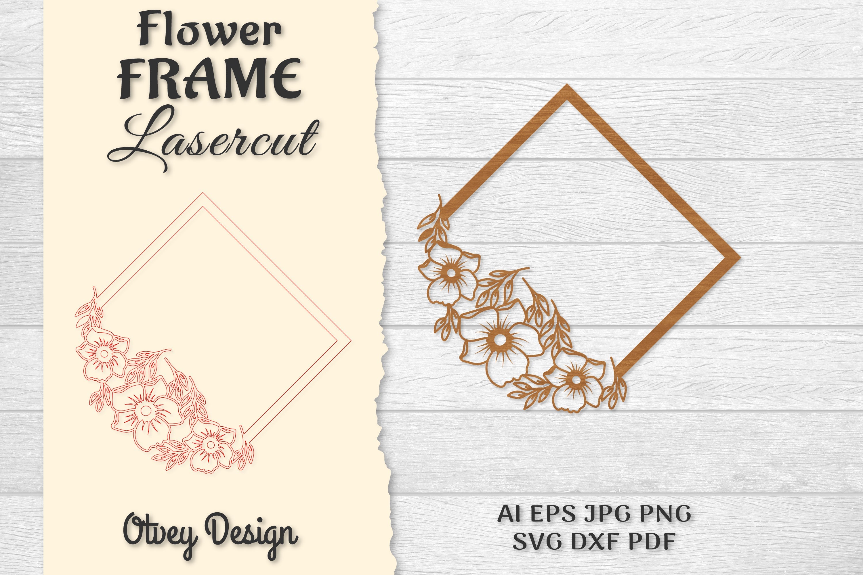 Frame Flower Lasercut SVG Bundle 7 - CraftNest - Digital Crafting and Art