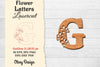 Flower Letters Laser Cut File SVG Bundle