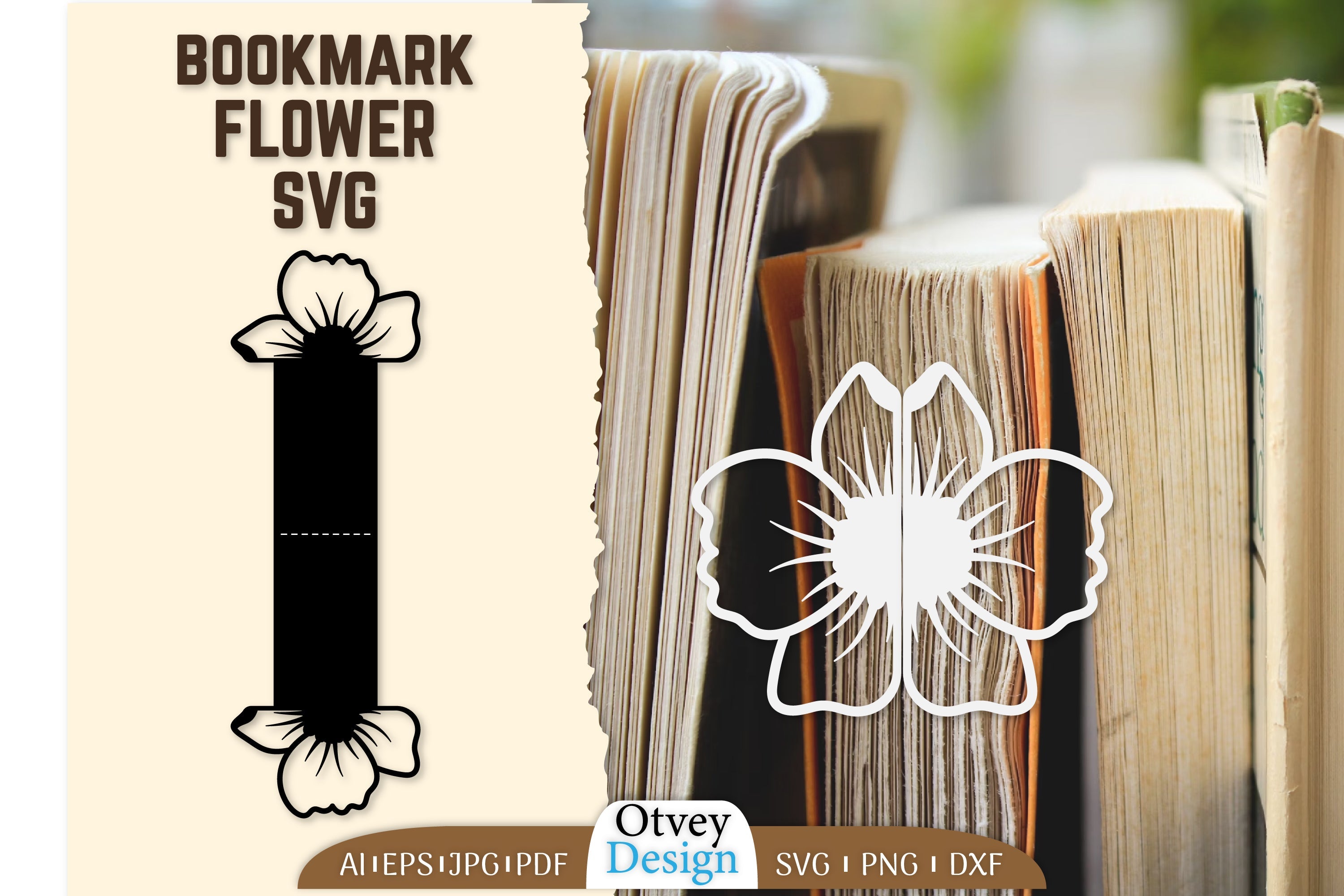 Cutout Flower Bookmark SVG Bundle 7 - CraftNest - Digital Crafting and Art