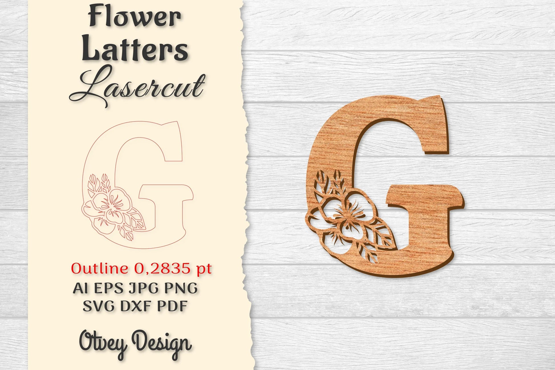 Flower Letters Laser Cut File SVG Bundle 83 - CraftNest - Digital Crafting and Art