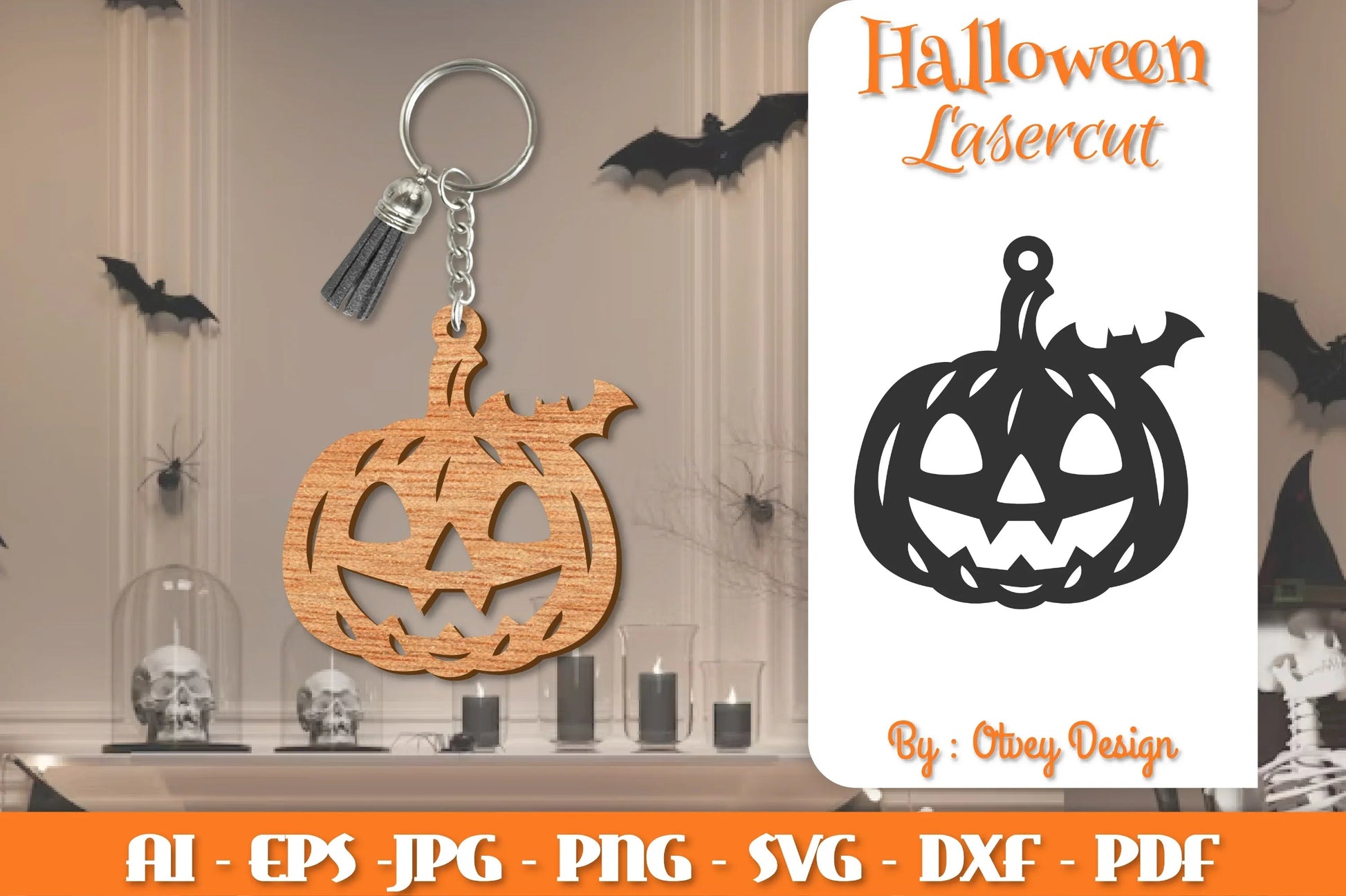 Keychain Halloween Lasercut SVG Bundle 2111 - CraftNest - Digital Crafting and Art