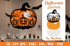 Halloween Pumpkins Lasercut SVG Bundle 7 - CraftNest - Digital Crafting and Art
