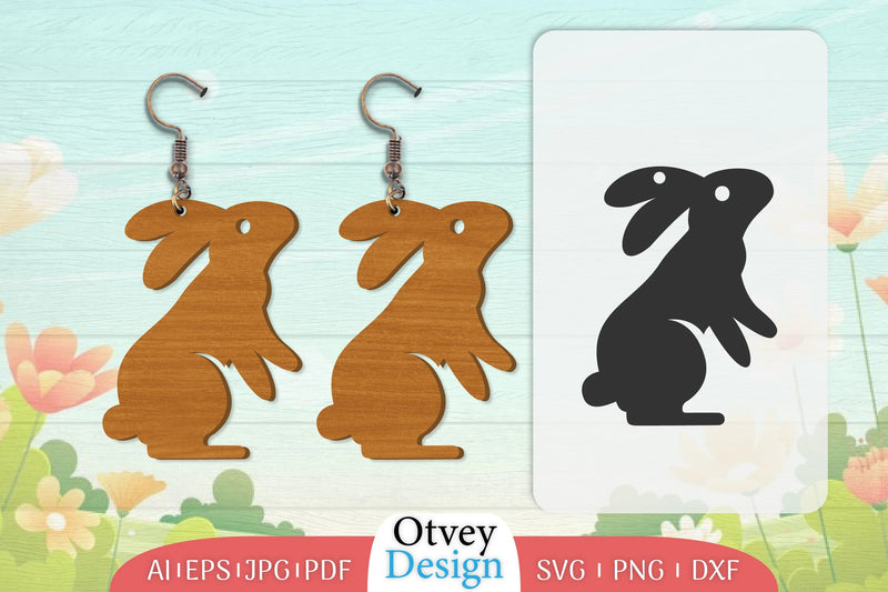 Earring Rabbit Lasercut SVG Bundle 7 - CraftNest - Digital Crafting and Art