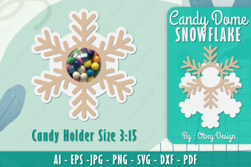 Snowflake Candy Dome SVG Bundle 14 - CraftNest - Digital Crafting and Art