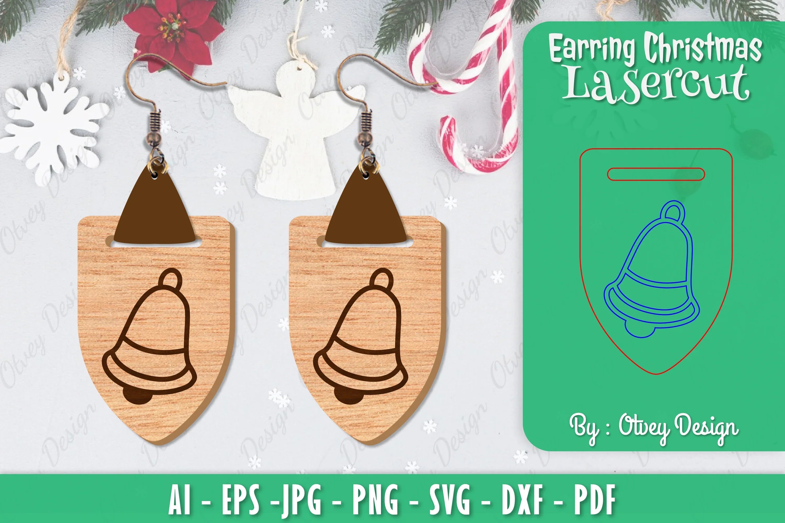 Christmas Earrings SVG Bundle 165 - CraftNest - Digital Crafting and Art