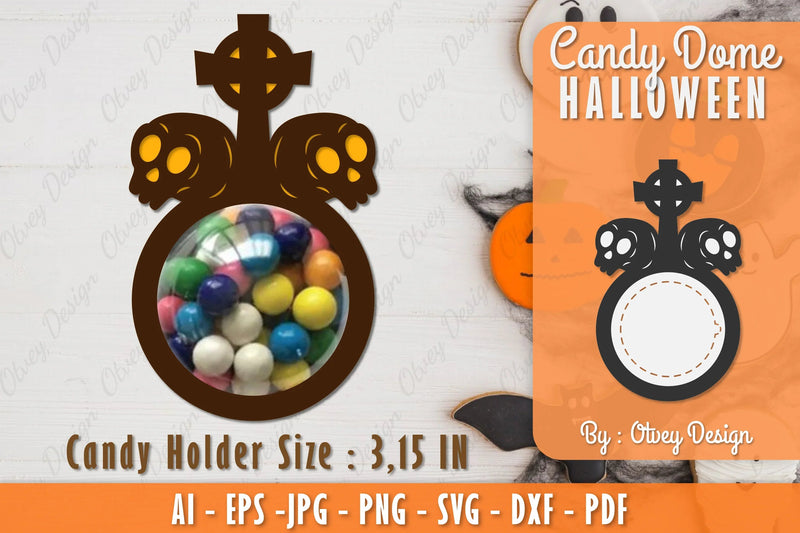 Halloween Candy Dome SVG Bundle 23 - CraftNest - Digital Crafting and Art