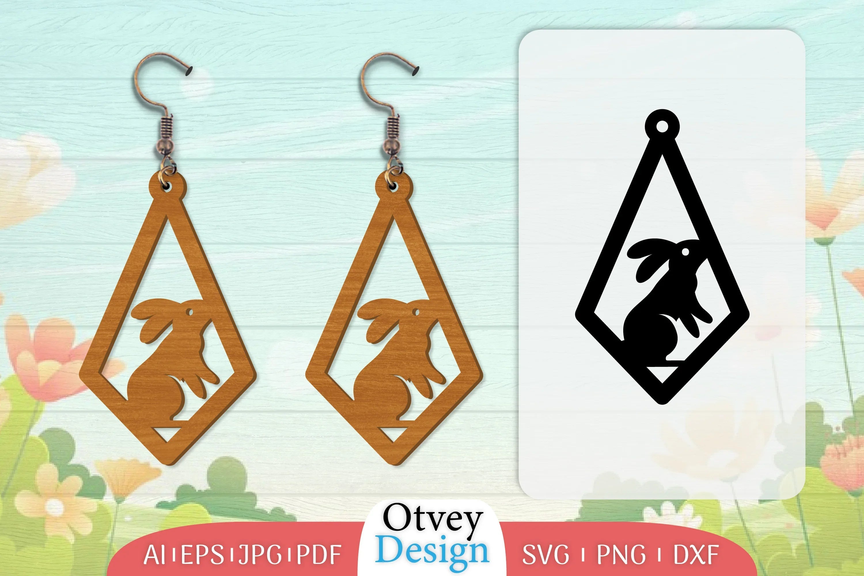 Earring Rabbit Lasercut SVG Bundle 61 - CraftNest - Digital Crafting and Art