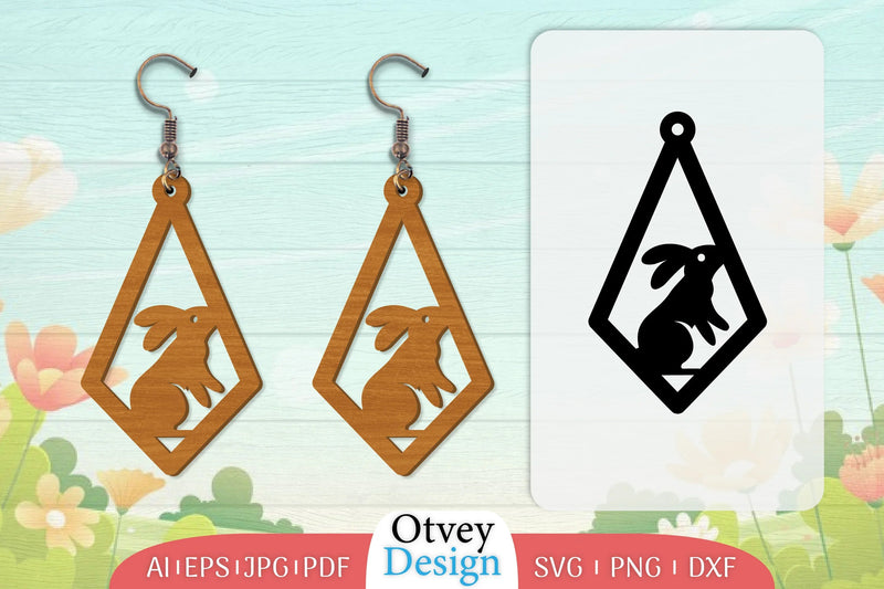 Earring Rabbit Lasercut SVG Bundle 61 - CraftNest - Digital Crafting and Art