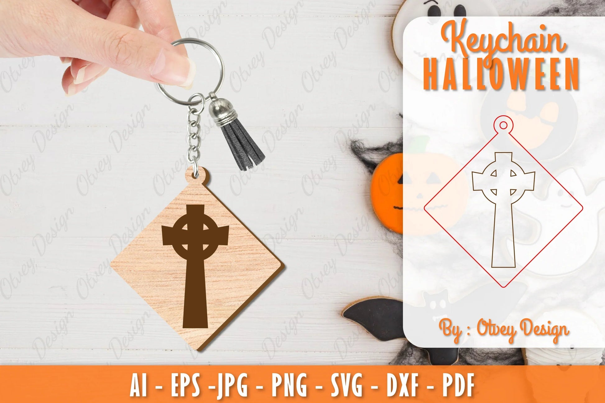 Keychain Halloween Lasercut SVG Bundle 137 - CraftNest - Digital Crafting and Art