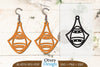 Happy Easter Egg Earring Lasercut SVG Bundle