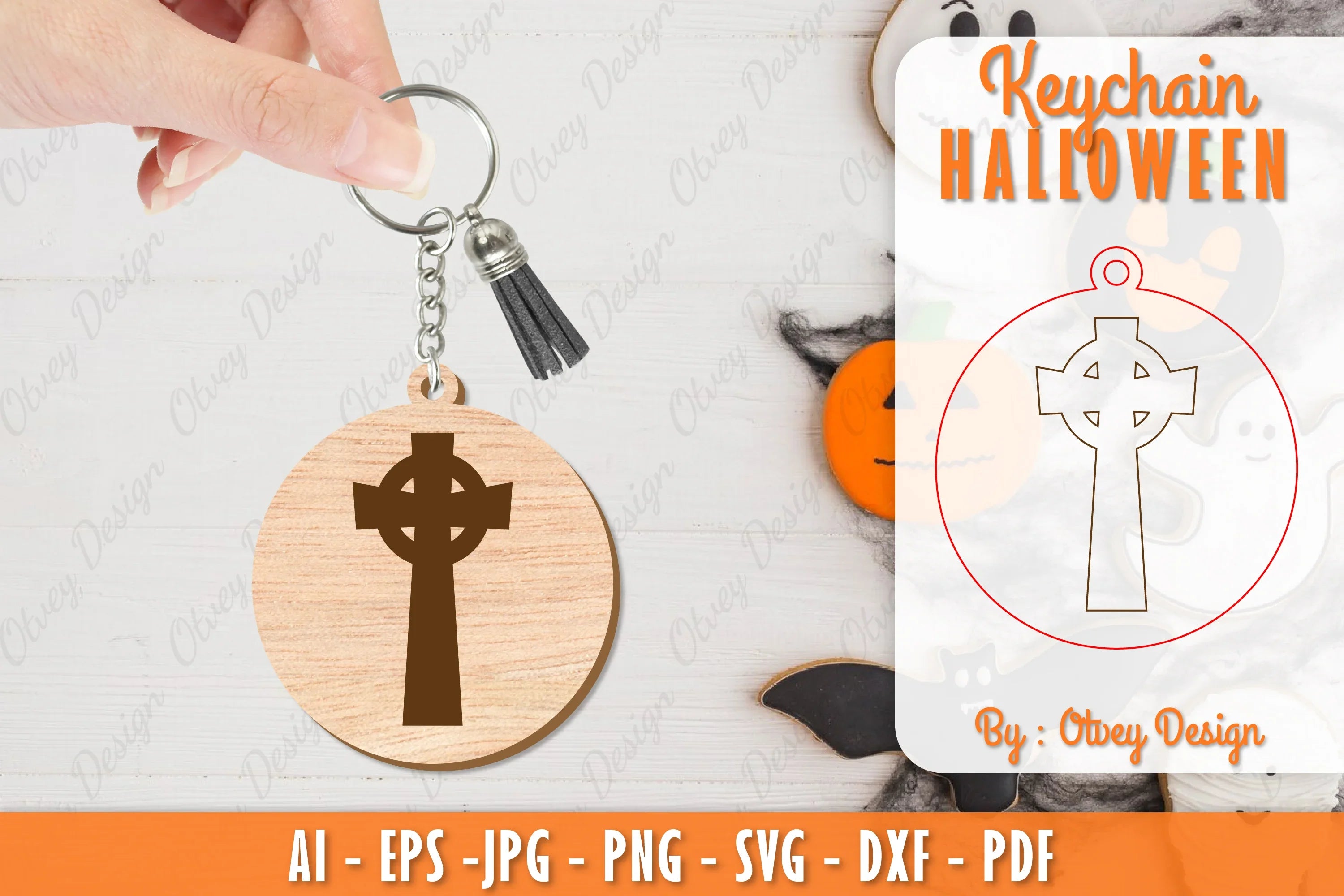 Keychain Halloween Lasercut SVG Bundle 54 - CraftNest - Digital Crafting and Art