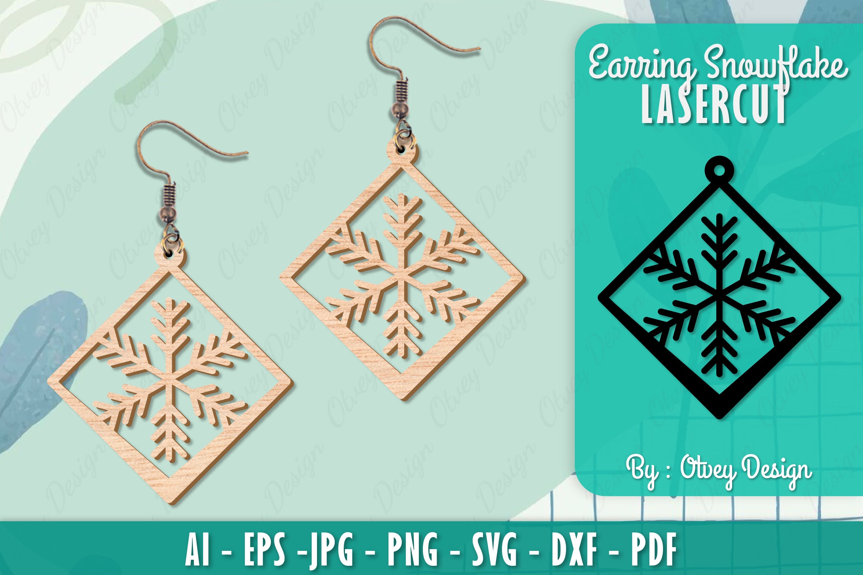 Snowflake Earring Lasercut SVG Bundle 126 - CraftNest - Digital Crafting and Art