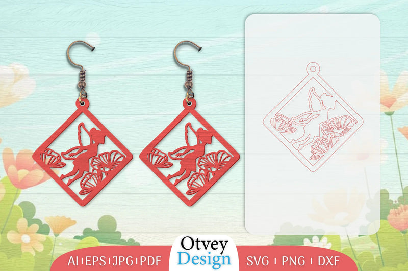 Fairy Earring Lasercut SVG Bundle 23 - CraftNest - Digital Crafting and Art