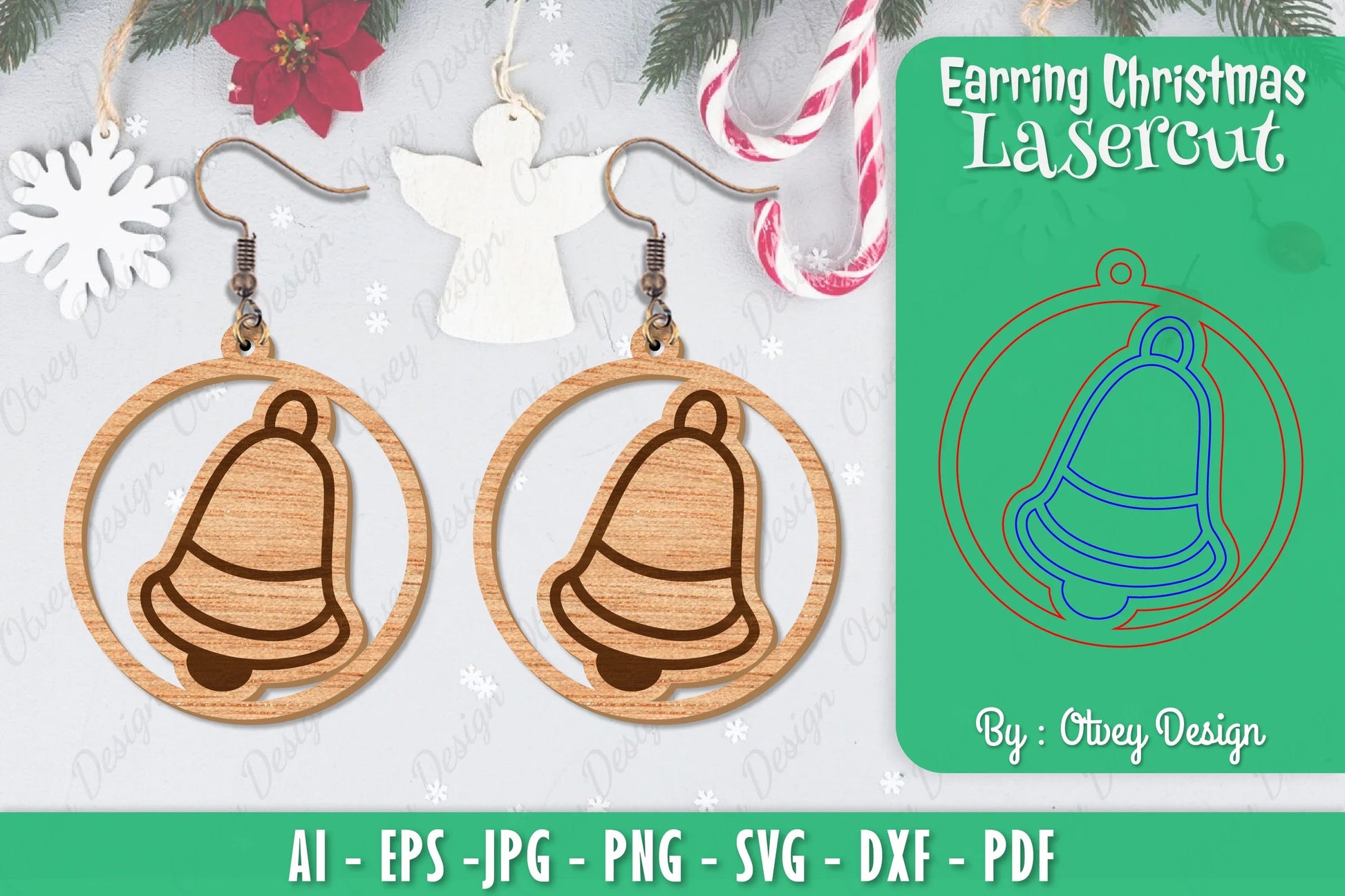 Christmas Earrings SVG Bundle - CraftNest - Digital Crafting and Art