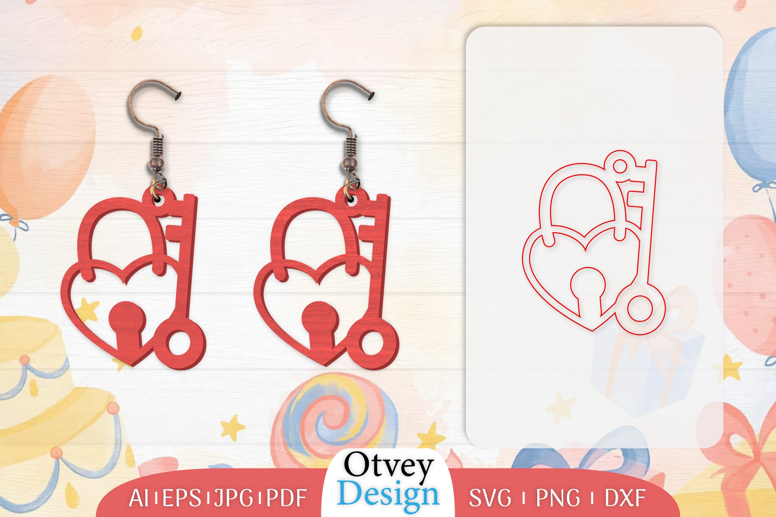 Birthday Earrings Lasercut SVG Bundle 25 - CraftNest - Digital Crafting and Art