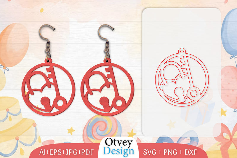 Birthday Earrings Lasercut SVG Bundle 7 - CraftNest - Digital Crafting and Art