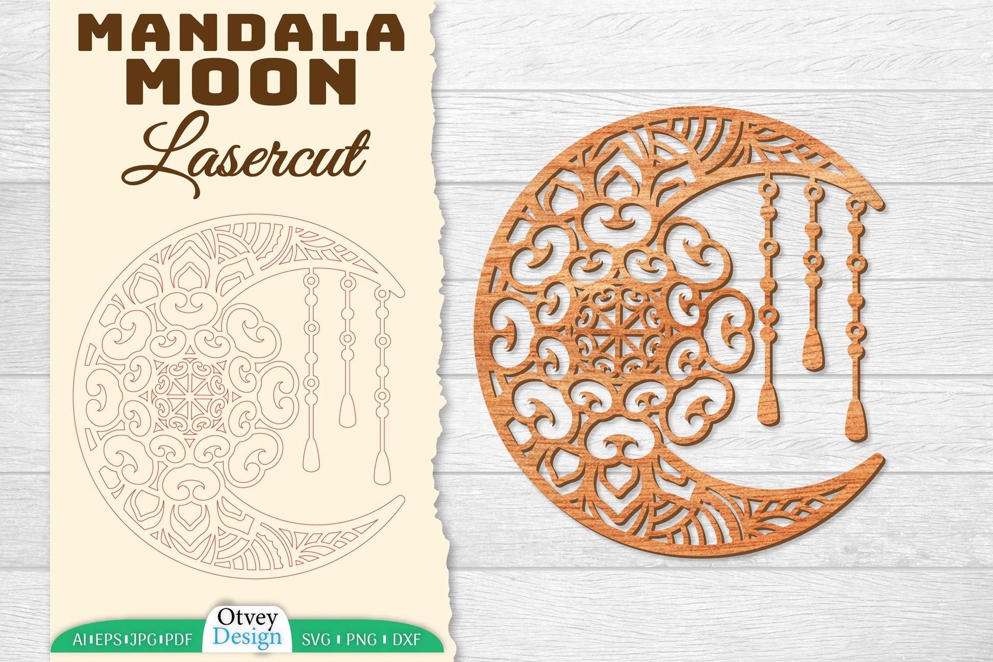 Moon Mandala Lasercut SVG Bundle 7 - CraftNest - Digital Crafting and Art