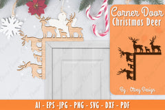 Christmas Deer Door Corner Lasercut SVG Bundle 18 - CraftNest - Digital Crafting and Art