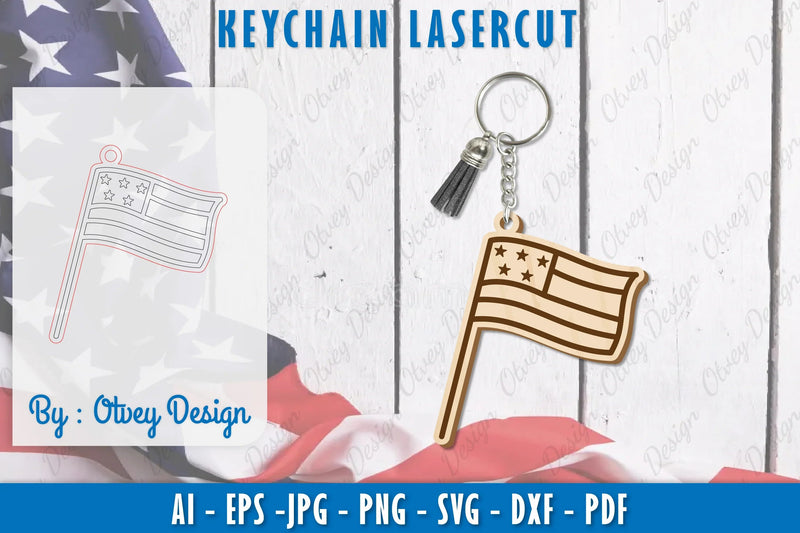 Patriotic Keychain SVG Bundle 16 - CraftNest - Digital Crafting and Art