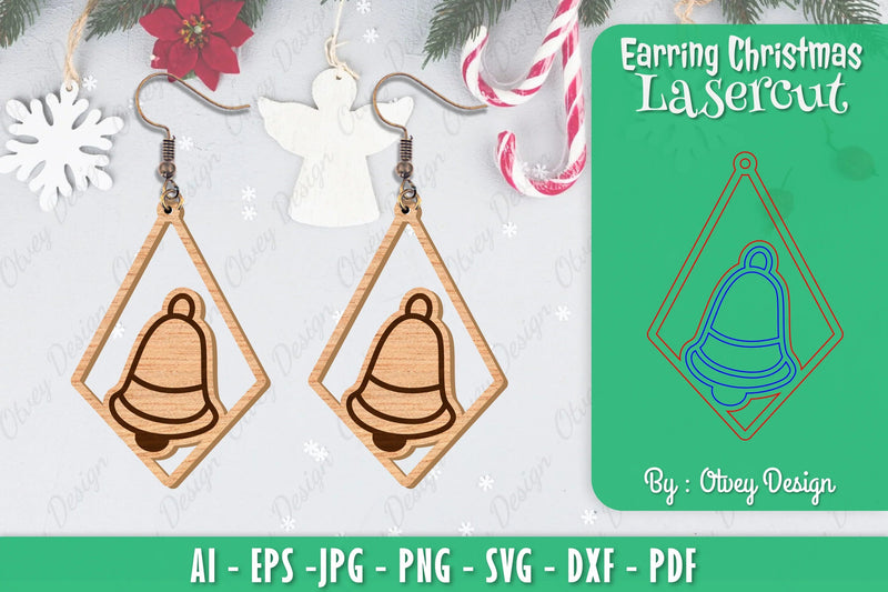 Christmas Earrings SVG Bundle 45 - CraftNest - Digital Crafting and Art