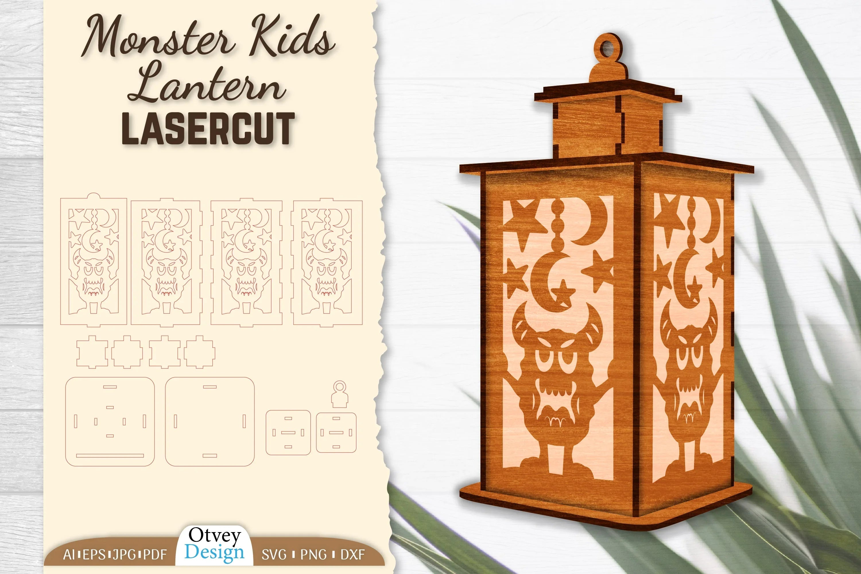 Monster Kids Lantern SVG Bundle - CraftNest - Digital Crafting and Art